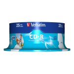 Verbatim datalifeplus - 25 x cd - r - 700 mo 52x - surface imprimable - spindle