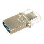 Verbatim store 'n' go otg micro drive - cl� usb - usb 3. 0 / micro usb - m�tal argent�