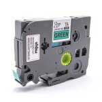 Vhbw cassette � ruban, cartouche, 12mm, vert, pour brother p - touch 2710, 2730, 2730vp, 300, 300b, 300sp, ...