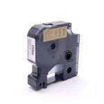 Vhbw ruban remplacement pour dymo 45023, d1 pour imprimante d'�tiquettes 7m x 12mm noir sur or