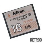 Vintage 1999 nikon by sandisk 16 mb compactflash type - i memory card (ec - 16cf)