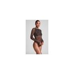 Hunkemöller body à manches longues léopard tara noir Hunkemöller body à manches longues léopard tara noir