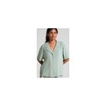Hunkemller chemise boutonne en tissu ponge vert