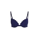 Hunkem�ller haut de bikini � armatures � effet push - up pr�form� scallop taille a - e bleu