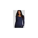Hunkemller haut de pyjama  manches longues henley bleu