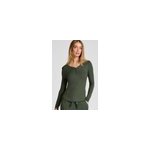 Hunkemller haut de pyjama  manches longues henley vert