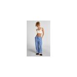 Hunkem�ller pantalon en coton tiss� � rayures bleu