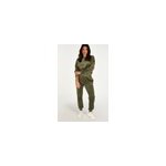 Hunkemller pantalon jogging velours pintuck vert