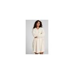 Hunkemller poncho en polaire tricot  cbles blanc