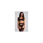 Hunkemller porte - jarretelles smooth noir