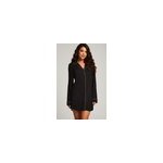 Hunkemller robe - chemise  manches longues en jersey essential noir
