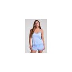 Hunkem�ller short en velours � dentelle bleu
