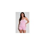 Hunkem�ller short en velours � dentelle rose