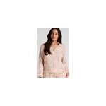 Hunkem�ller veste de pyjama en lin � fleurs rose