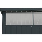 Abri de jardin  toit plat en mtal 3, 92m2 gris anthracite duramax - l'unit
