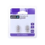 Adaptateur satellite f / f psant17 - silver poss - les 2 adaptateurs