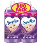 Adoucissant concentr 3d lavande soupline - le lot de 2 bidons de 1, 35l