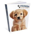 Agenda scolaire 2025 - 2026 - chien - 1 jour / page - 12 x 17 cm bouchut - l'agenda