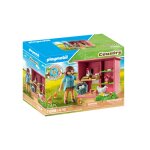 Agricultrice et poulailler playmobil - la bo�te