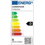 Ampoule led e27 globe blanc chaud 60w carrefour - le lot de 2 ampoules