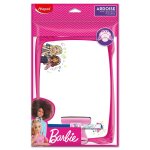 Ardoise blanche barbie avec accessoires maped - l'ardoise avec le feutre et la brosse