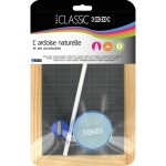 Ardoise naturelle en cadre pin avec 1 crayon ardoise, taille crayon et bo�te mouilleur ulmann - l'ardoise ...