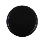 Assiette 22 cm noir en fa�ence carrefour home - l'assiette