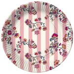 Assiette en carton floral 18cm - le lot de 12 carrefour - le lot de 12 assiettes