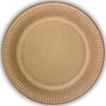 Assiette en carton kraft 23cm carrefour home - le lot de 50 assiettes Assiette en carton kraft 23cm carrefour home - le lot de 50 assiettes