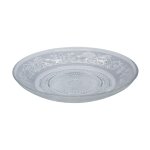 Assiette creuse transparente verre 21 cm baroque carrefour home - l'assiette