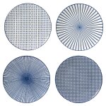 Assiette dessert ronde 19cm bleu en porcelaine kimiko carrefour home - l'assiette