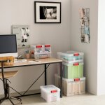 Bac de rangement clip & store 45l transparent sundis - l'unit�