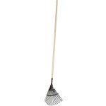 Balai  feuilles ratissage gazon fil plat renforc 21 dents manche bois 140cm carrefour - l'unit