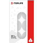 Balle de tennis de table blanche toplife - le set de 6 balles