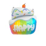 Ballon en aluminium happy gateau - le ballon