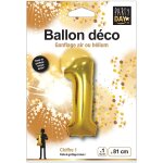 Ballon chiffre 1 or partyday - l'unit