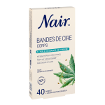 Bandes de cire froide corps peau sensible poils trs courts parfum relaxant huile de chanvre nair - la ...