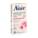 Bandes de cire froide visage peau sensible caresse spécial fleur de cerisier nair - la boite de 20 bandes ... Bandes de cire froide visage peau sensible caresse spécial fleur de cerisier nair - la boite de 20 bandes ...