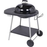 Barbecue � charbon de bois kettle rond 55cm sur roues k5 hyba - l'unit�