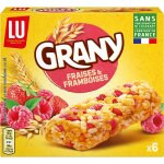 Barres crales grany fraises et framboises lu - la bote de 6 barres - 108g
