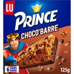 Barres crales prince choco barre chocolat lu - la bote de 6 barres - 125g