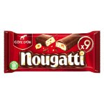Barres chocolates au chocolat au lait et nougat nougatti cote d'or - les 9 barres de 30 g