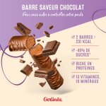 Barre repas saveur chocolat gerlinea - le paquet de 310g
