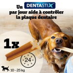 Btonnet  mcher pour chien mdium + 10kg hygine bucco dentaire dentastix pedigree - le sachet de 7 ...