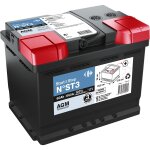 Batterie auto 60ah - 660a 12 volts carrefour - la batterie