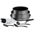 Batterie de cuisine 8 pièces empilables aluminium revêtement anti - adhésif tous feux dont induction ... Batterie de cuisine 8 pièces empilables aluminium revêtement anti - adhésif tous feux dont induction ...