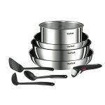 Batterie de cuisine 8 pièces empilables aluminium revêtement anti - adhésif tous feux dont induction ... Batterie de cuisine 8 pièces empilables aluminium revêtement anti - adhésif tous feux dont induction ...