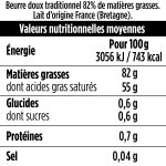 Beurre de bretagne le moul doux nature de breton - la plaquette de 250g