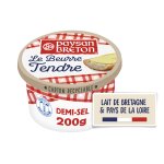 Beurre tendre demi - sel paysan breton - le beurrier de 200g