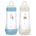 Biberons anti - colique 320ml océan et sable débit 4 + mois mam - le lot de 2 biberons Biberons anti - colique 320ml océan et sable débit 4 + mois mam - le lot de 2 biberons